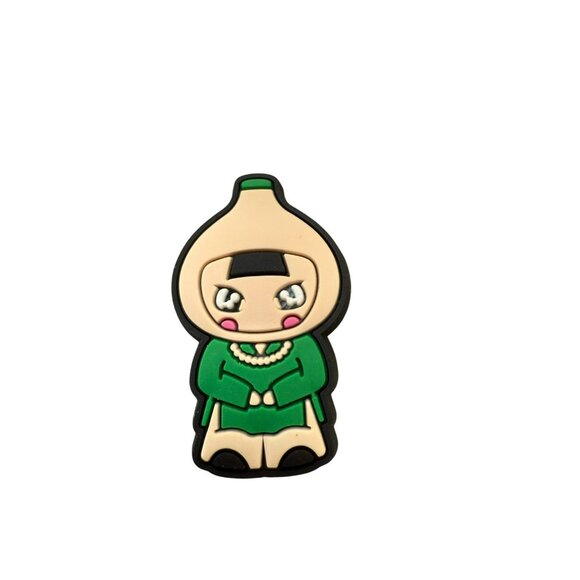 Cute Onion Girl Grandmother Japanese Anime Croc Shoe Charm - Picture 1 of 2